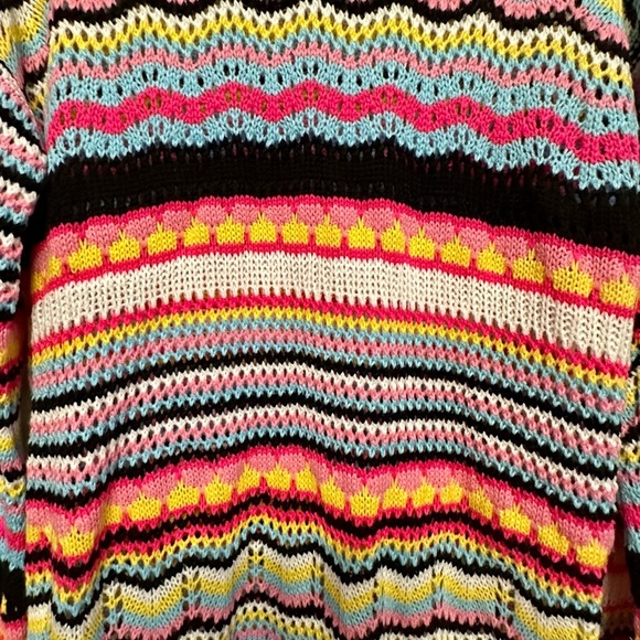 Vibrant & Colorful Striped Knit Sweater Large - Picture 2 of 5